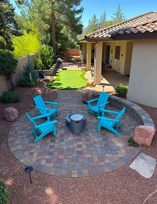 Paver Patio and Putting Green